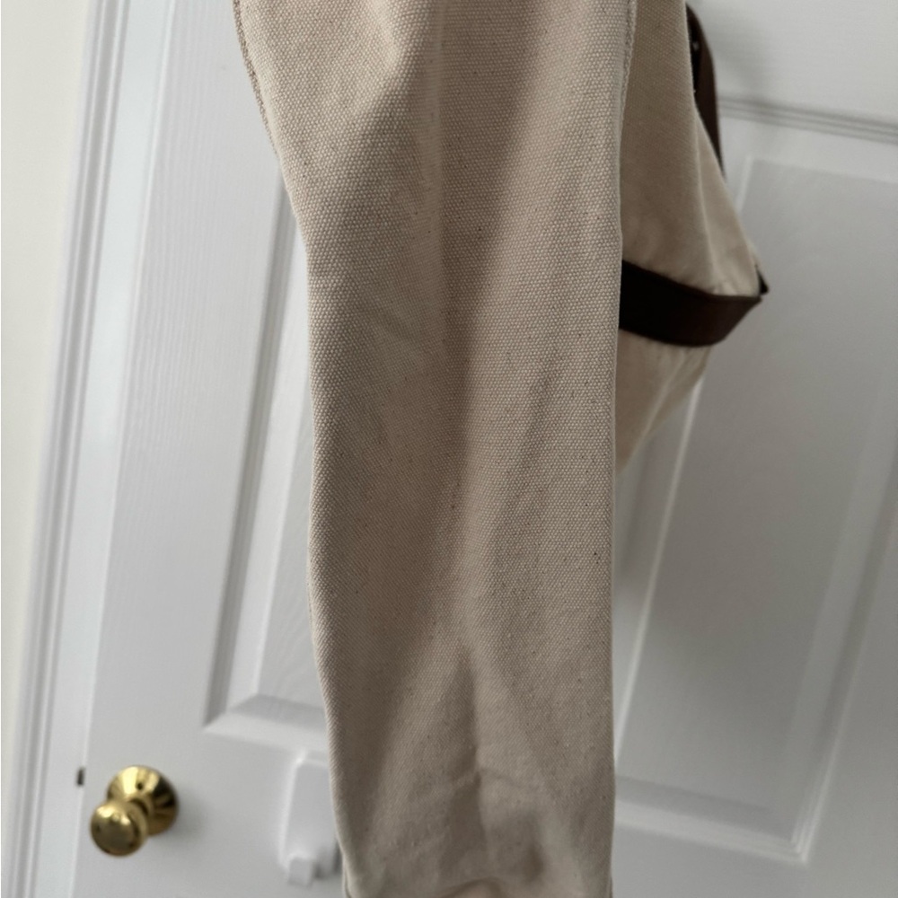 New Anthropologie Oversized Canvas Slouchy Tote in Chocolate - Picture 9 of 10